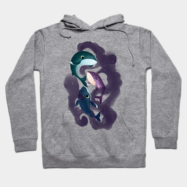 Galactic Whales Hoodie by Onette